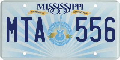 MS license plate MTA556