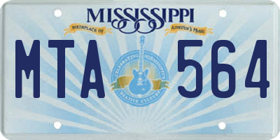 MS license plate MTA564