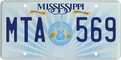 MS license plate MTA569