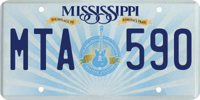 MS license plate MTA590
