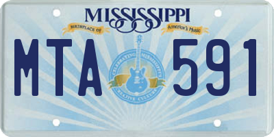 MS license plate MTA591