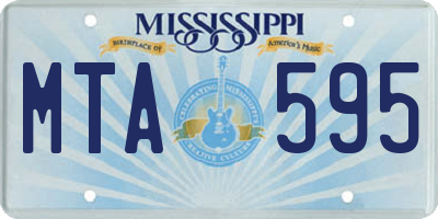MS license plate MTA595