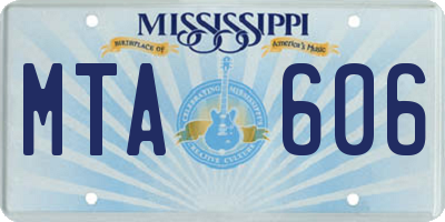 MS license plate MTA606