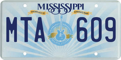 MS license plate MTA609