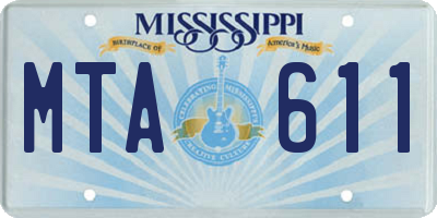 MS license plate MTA611