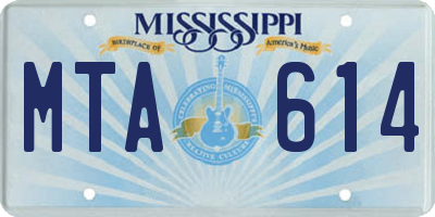 MS license plate MTA614