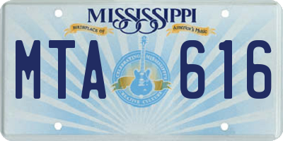 MS license plate MTA616