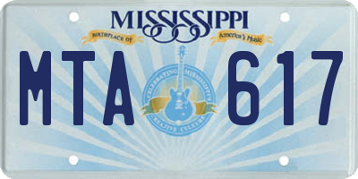 MS license plate MTA617