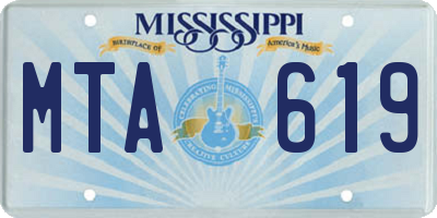 MS license plate MTA619
