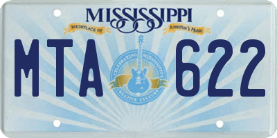 MS license plate MTA622