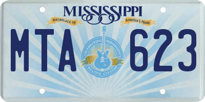MS license plate MTA623