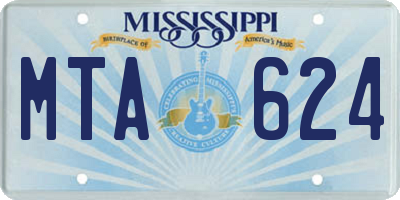 MS license plate MTA624