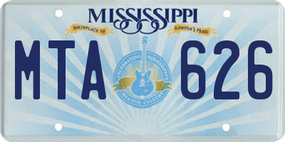 MS license plate MTA626