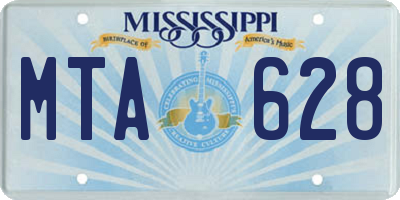 MS license plate MTA628