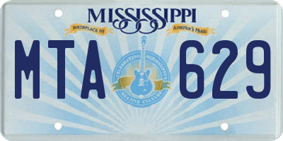 MS license plate MTA629