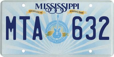 MS license plate MTA632