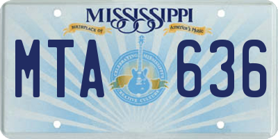 MS license plate MTA636