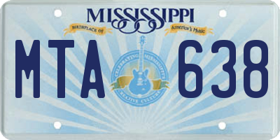 MS license plate MTA638