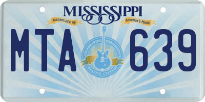 MS license plate MTA639