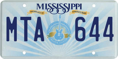 MS license plate MTA644