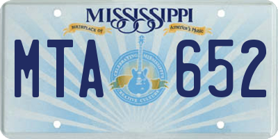 MS license plate MTA652