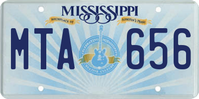 MS license plate MTA656