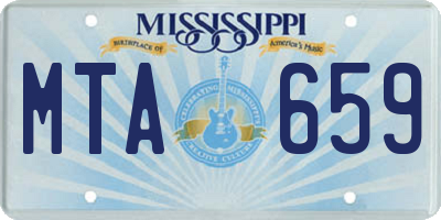 MS license plate MTA659