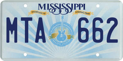 MS license plate MTA662