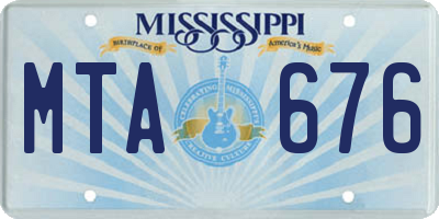 MS license plate MTA676