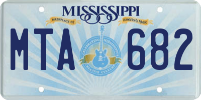 MS license plate MTA682