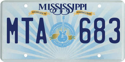 MS license plate MTA683