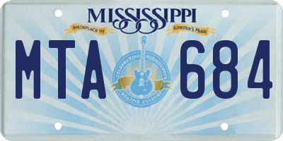MS license plate MTA684