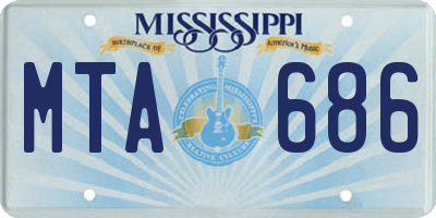 MS license plate MTA686