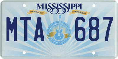 MS license plate MTA687