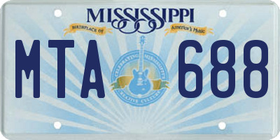MS license plate MTA688
