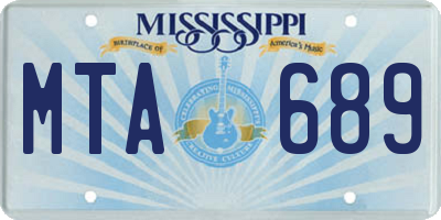 MS license plate MTA689