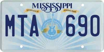 MS license plate MTA690