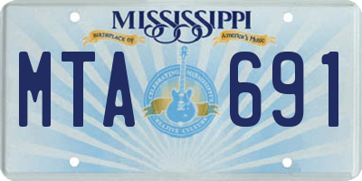 MS license plate MTA691