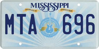 MS license plate MTA696