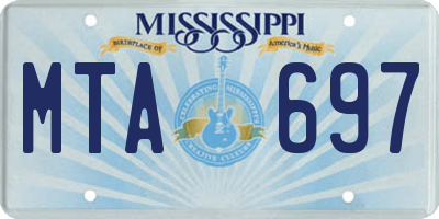 MS license plate MTA697