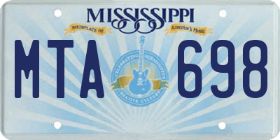 MS license plate MTA698