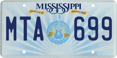 MS license plate MTA699