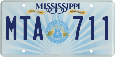 MS license plate MTA711
