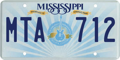MS license plate MTA712