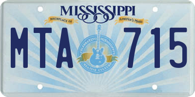 MS license plate MTA715