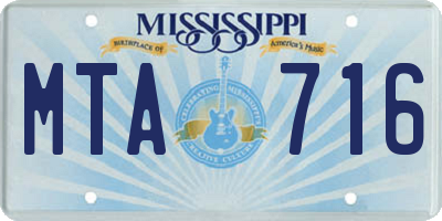 MS license plate MTA716