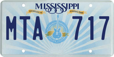MS license plate MTA717