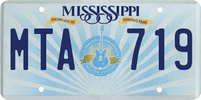 MS license plate MTA719