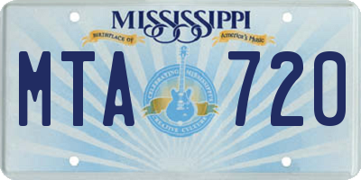 MS license plate MTA720