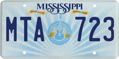 MS license plate MTA723